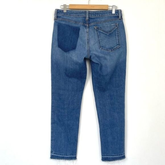 Derek Lam 10 Crosby Mila Mid-Rise Girlfriend Patchwork Released Hem Jeans 28 - Picture 6 of 10